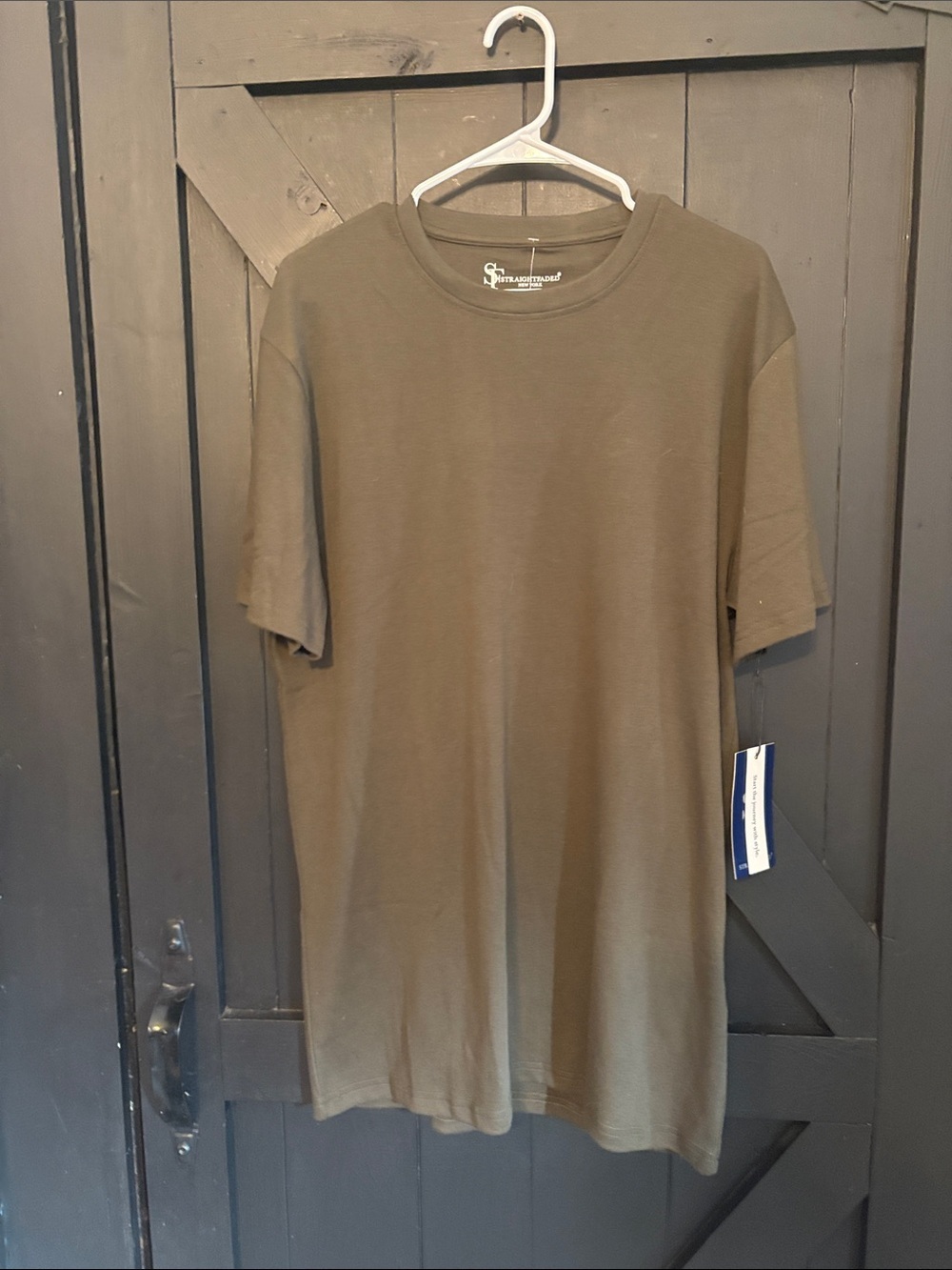 Essential Crew Neck T‑Shirt in Olive — Unbranded